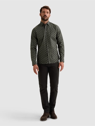 Coupe regular Chemise 'Shirt with allover print and stretch' VANGUARD en gris