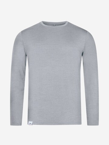 Alpenwert Shirt 'Longsleeve Herren Merino' in Grey: front
