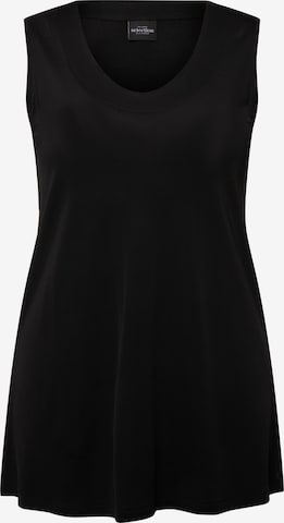 Ulla Popken Knitted Top in Black: front