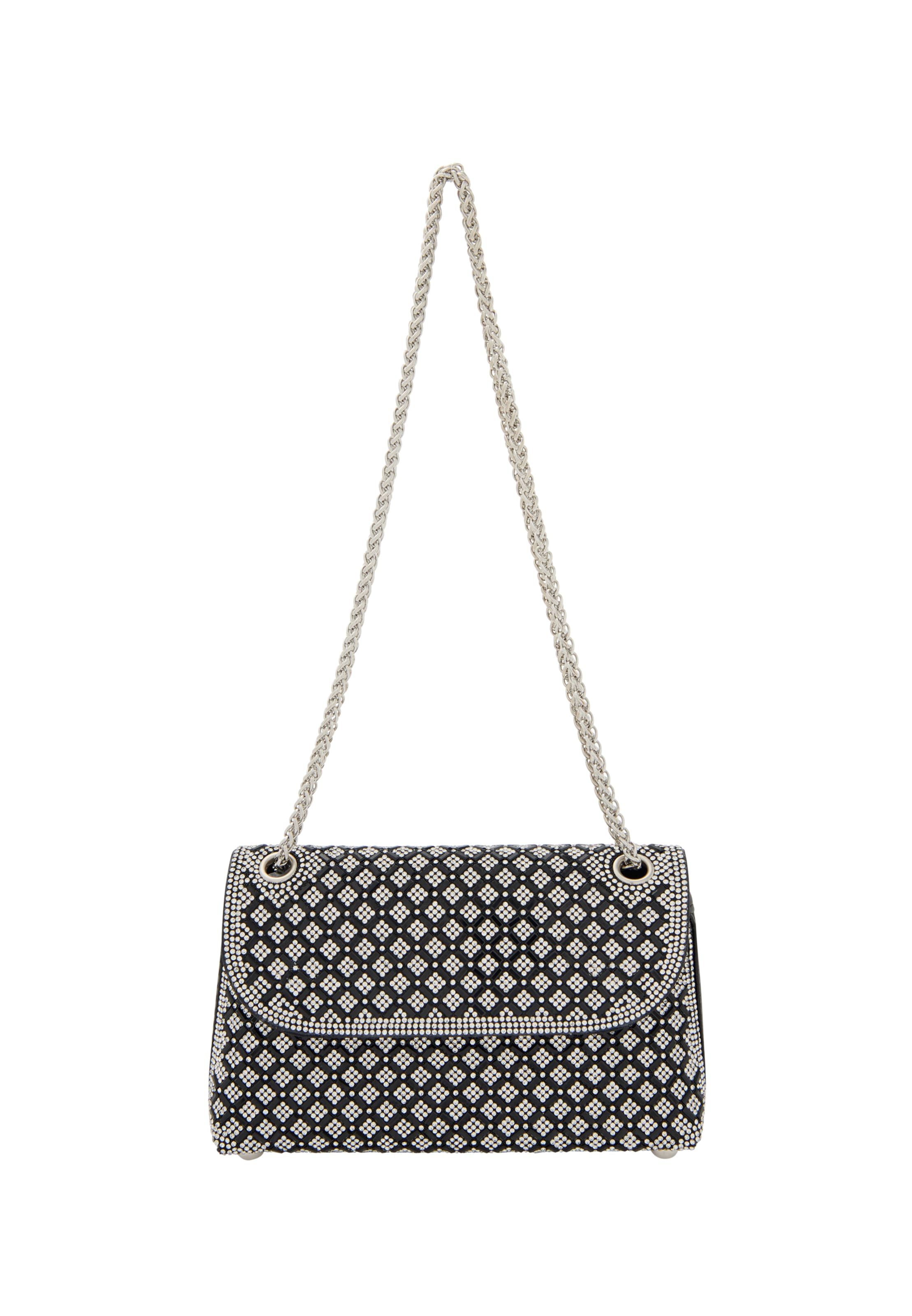 faina Clutch in schwarz / transparent, Produktansicht