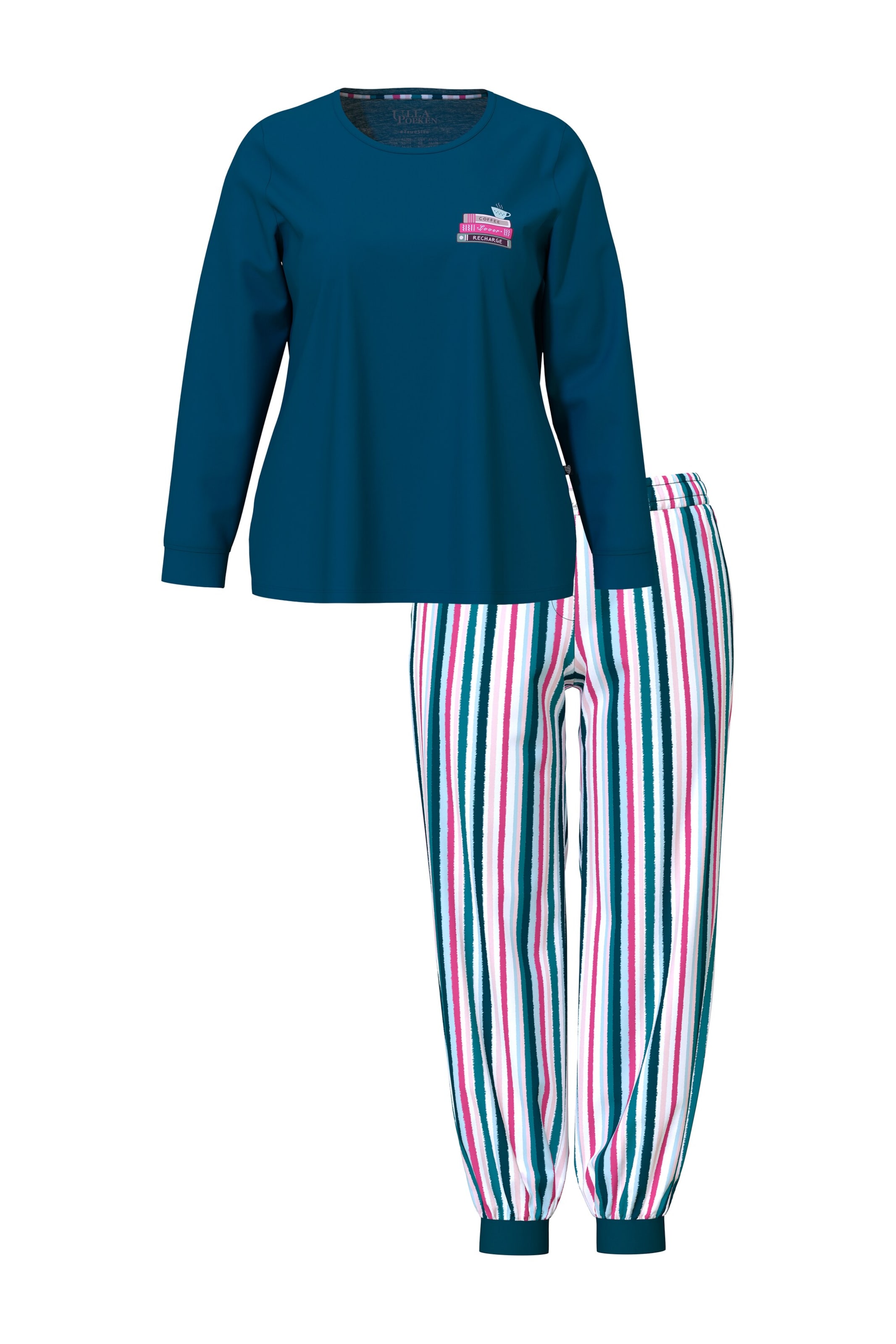 Ulla Popken Schlafshirt in Blau: Vorderseite