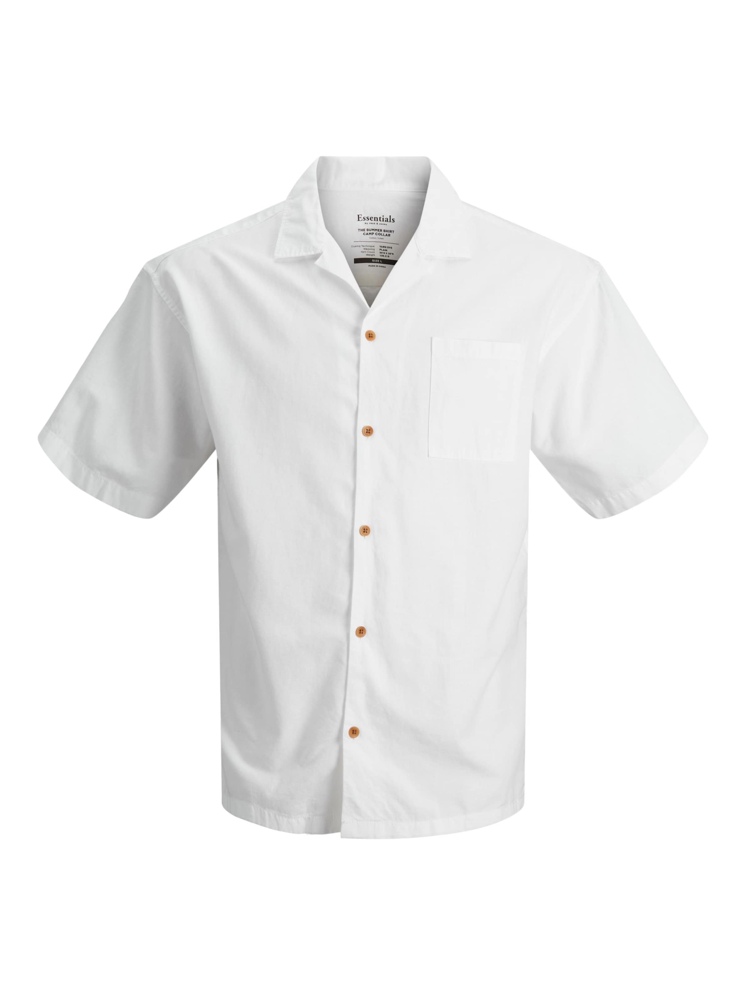 JACK & JONES Regular fit Button Up Shirt 'Summer' in White: front