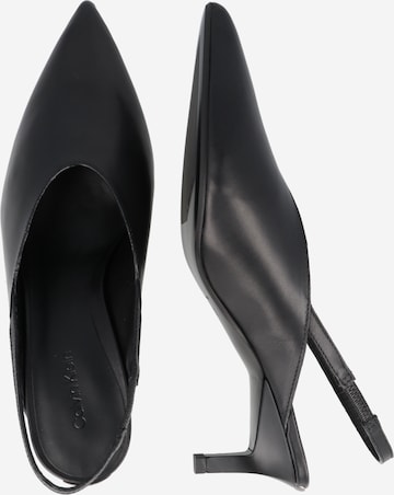 Calvin Klein - Sapatos abertos atrás em preto