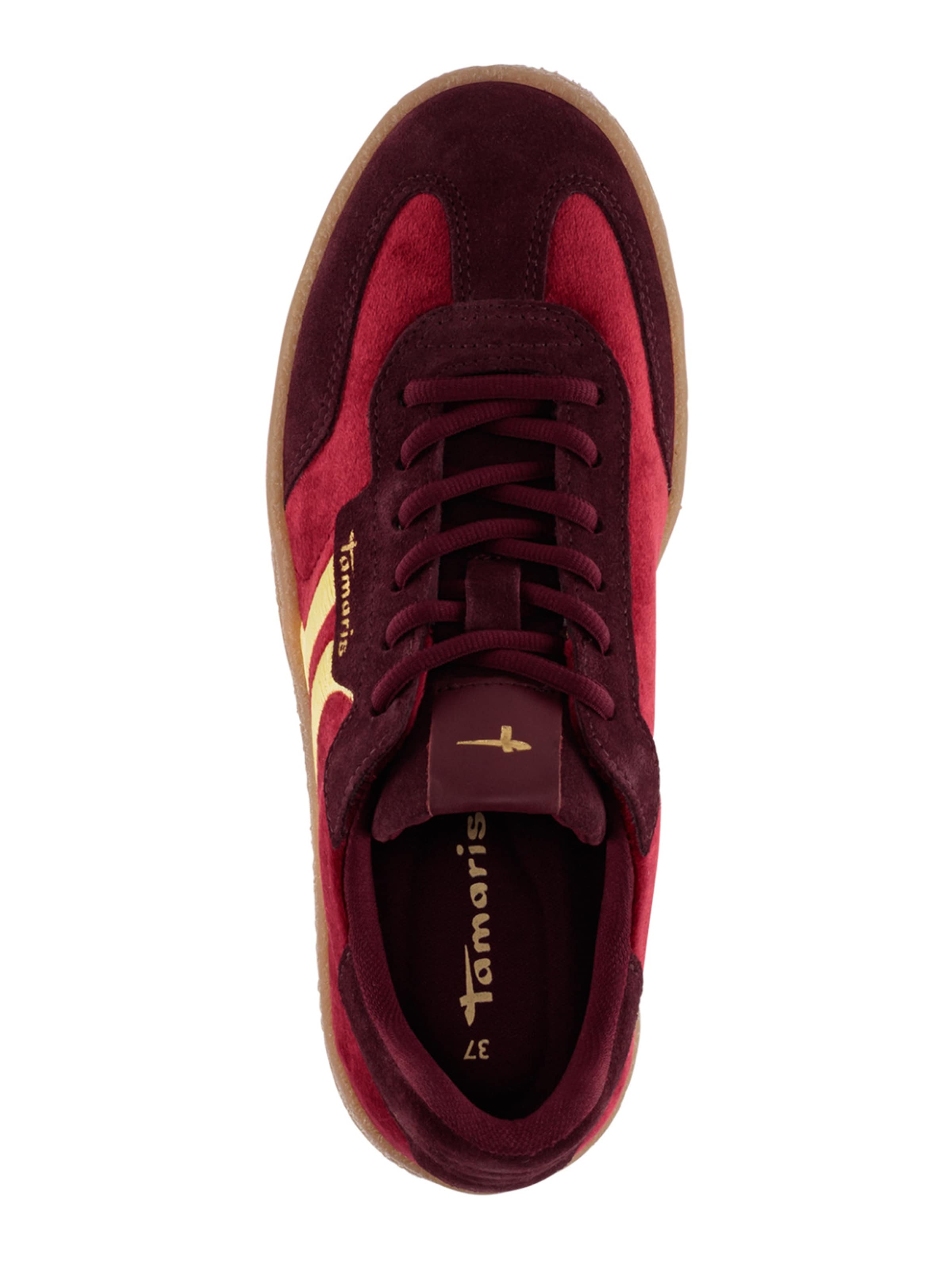 Tamaris Σνίκερ χαμηλό σε κόκκινο