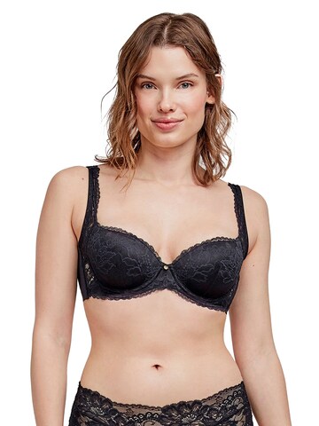 Balconnet Soutien-gorge Gisela en noir : devant