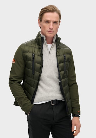 Superdry Демисезонная куртка в Зеленый: спереди