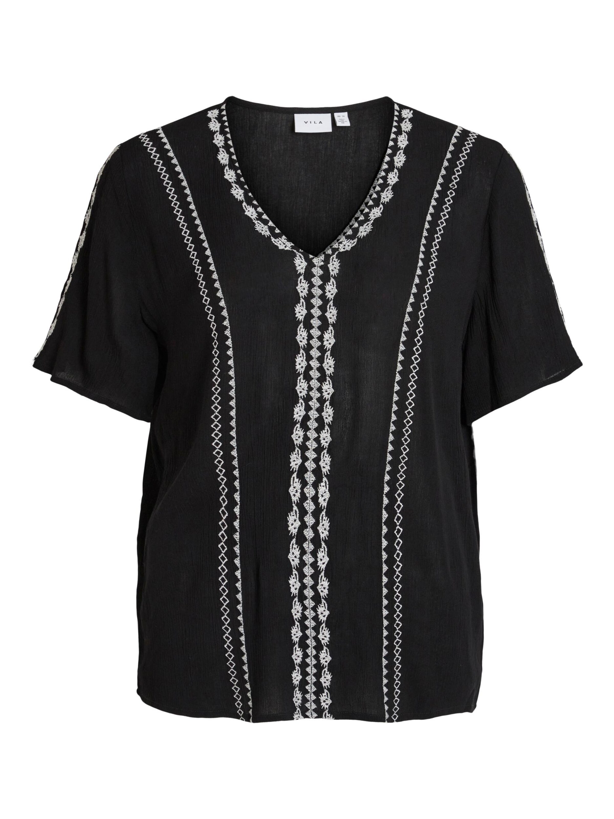 VILA Blouse 'Michelle' in Zwart: voorkant