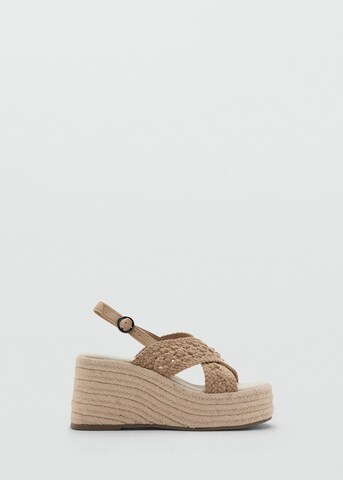 MANGO TEEN Sandals 'Diana' in Brown: front
