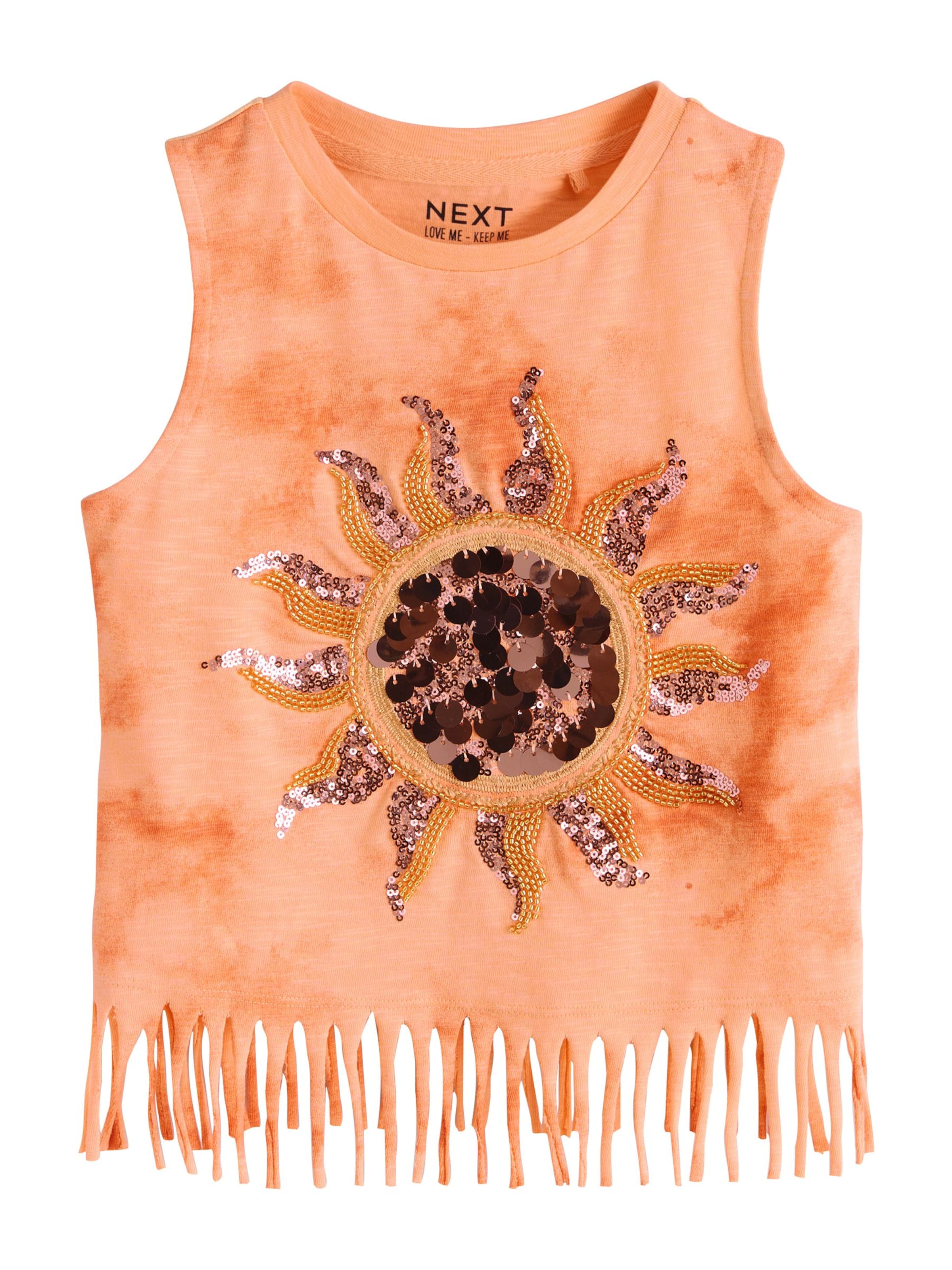 Haut Next en orange : devant