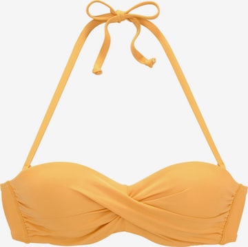 geltona s.Oliver Bandeau Bikinio viršutinė dalis: priekis