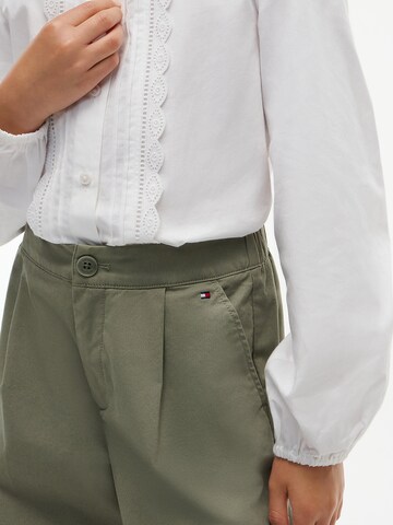 TOMMY HILFIGER Wide Leg Hose 'Essential' in Grün