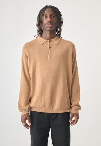 Cleptomanicx Pullover in Braun: Vorderseite