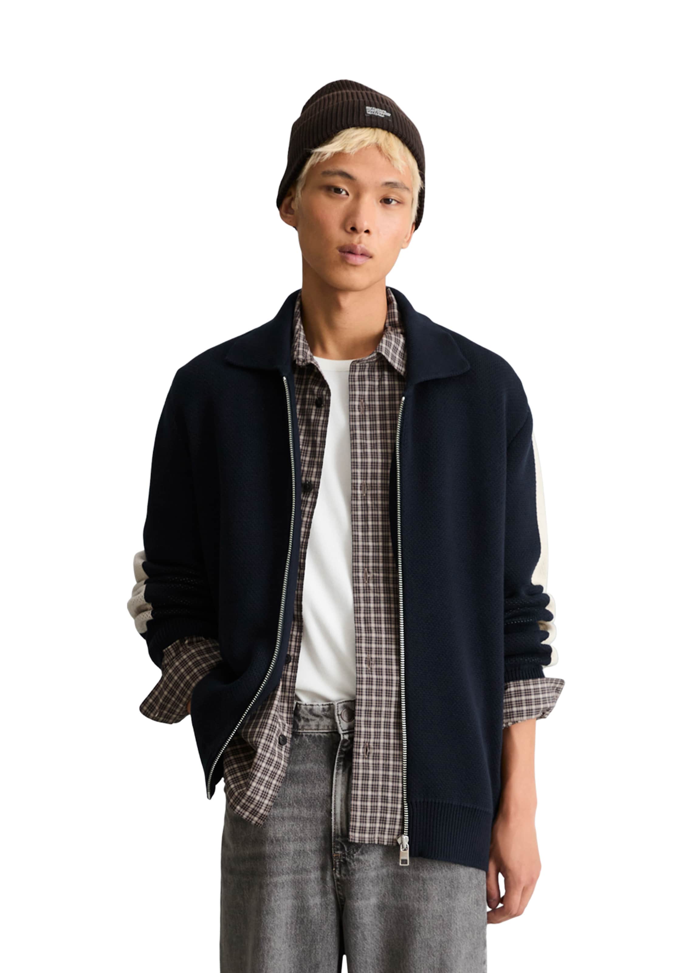 Marc O'Polo DENIM Strickjacke in Blau: Vorderseite