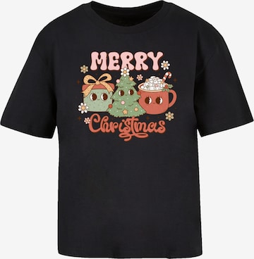 T-shirt 'Merry Christmas Cozy And Cute ' F4NT4STIC en noir : devant