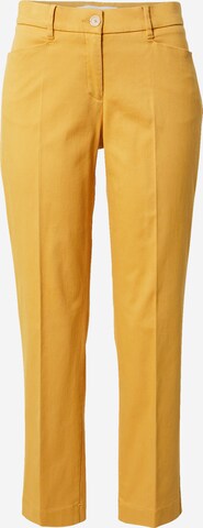 BRAX Slimfit Kalhoty s puky 'Mara' – žlutá: přední strana