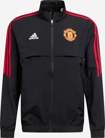 ADIDAS SPORTSWEAR Athletic Jacket 'Manchester United Condivo 22 Presentation' in Black: front