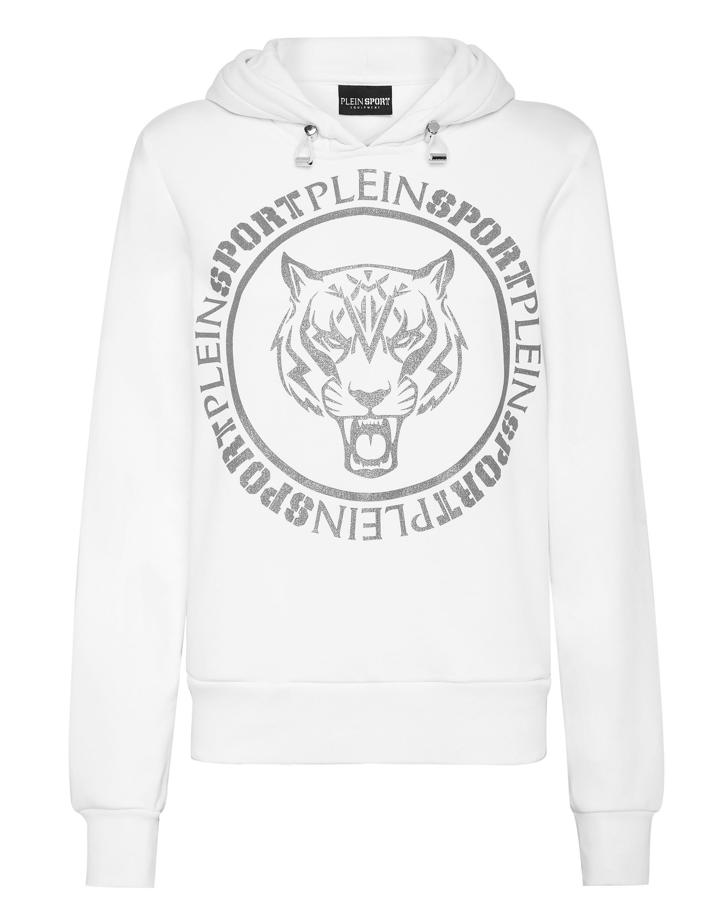Plein Sport - Sweatshirt 'Tiger' em branco: frente