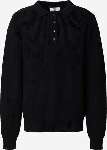 ABOUT YOU x Jaime Lorente Sweater 'Dominic' in Black: front