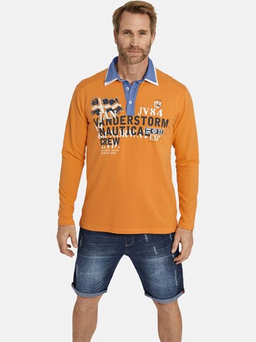 Sweat-shirt ' Bente ' Jan Vanderstorm en orange : devant
