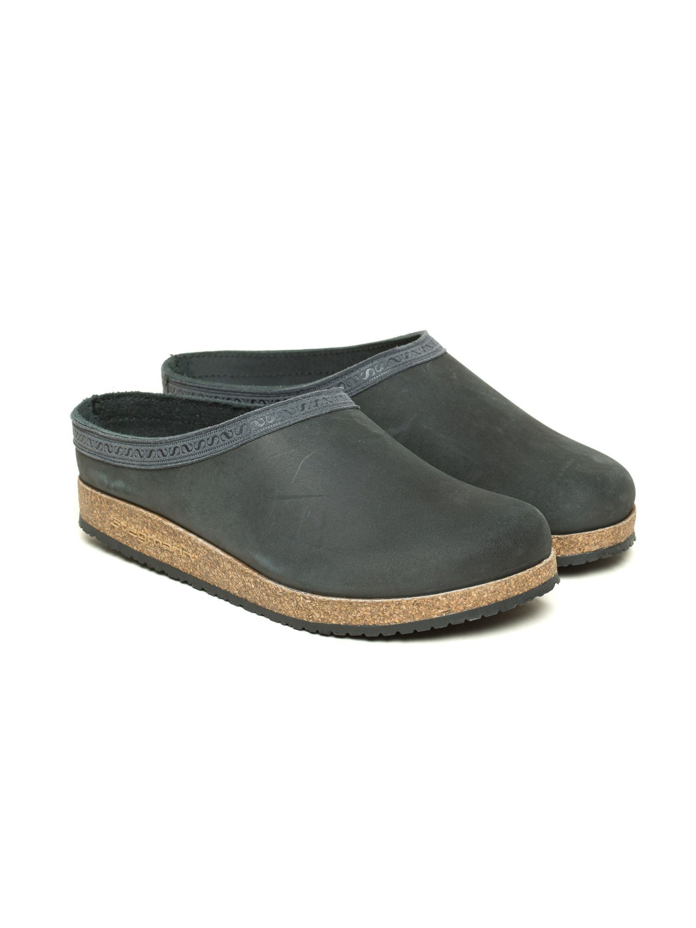 Stegmann Clogs 'Lederhausschuh Leder Clog Stegmann' in Grey