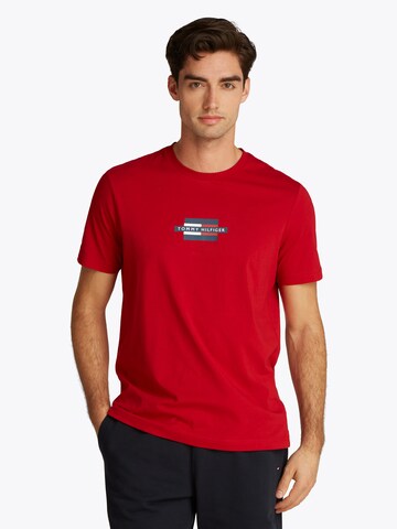 Maglietta di TOMMY HILFIGER in rosso: frontale