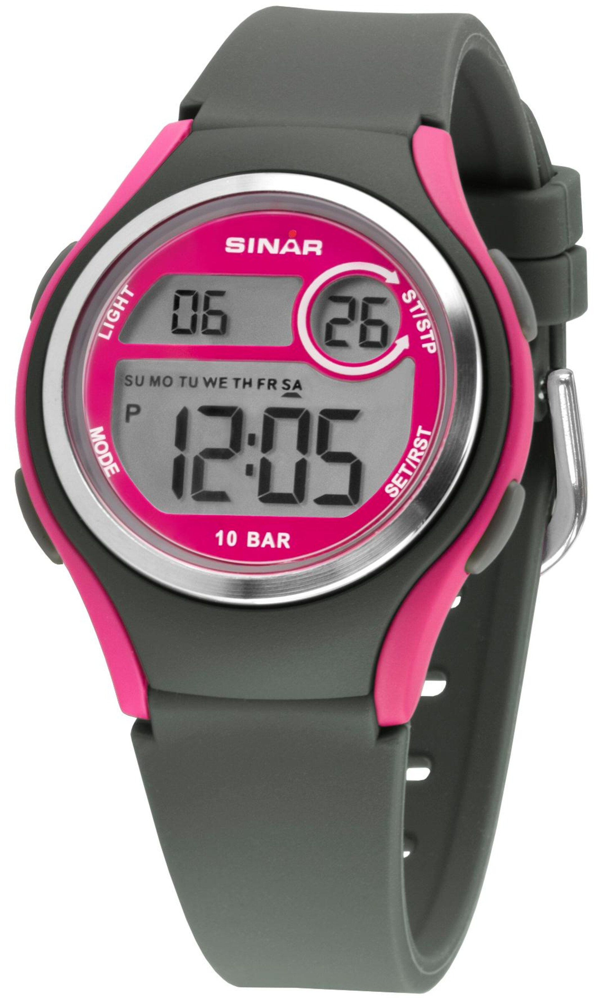 SINAR Digital Watch in Grey: front