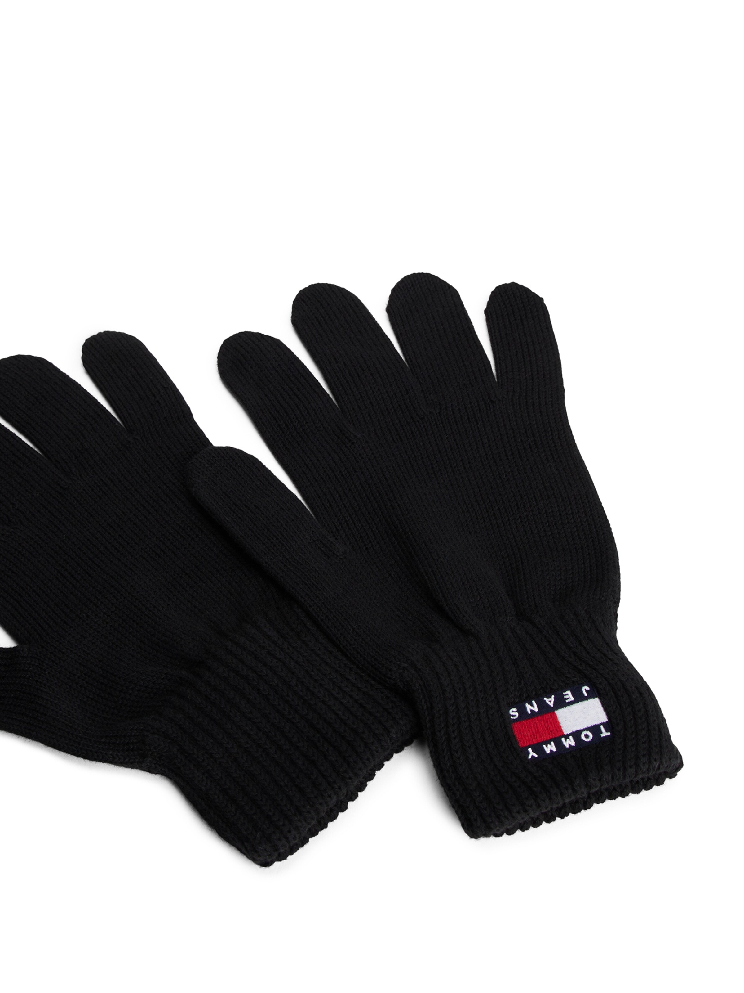 Tommy Jeans Fingerhandschuhe 'Heritage' in Schwarz