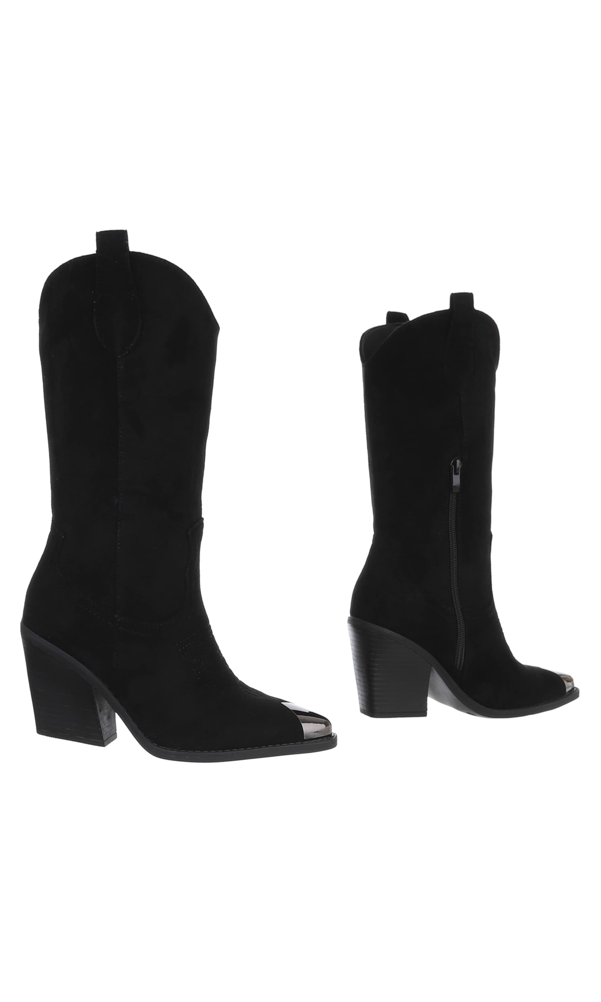 Ital-Design Cowboy Boots in Black