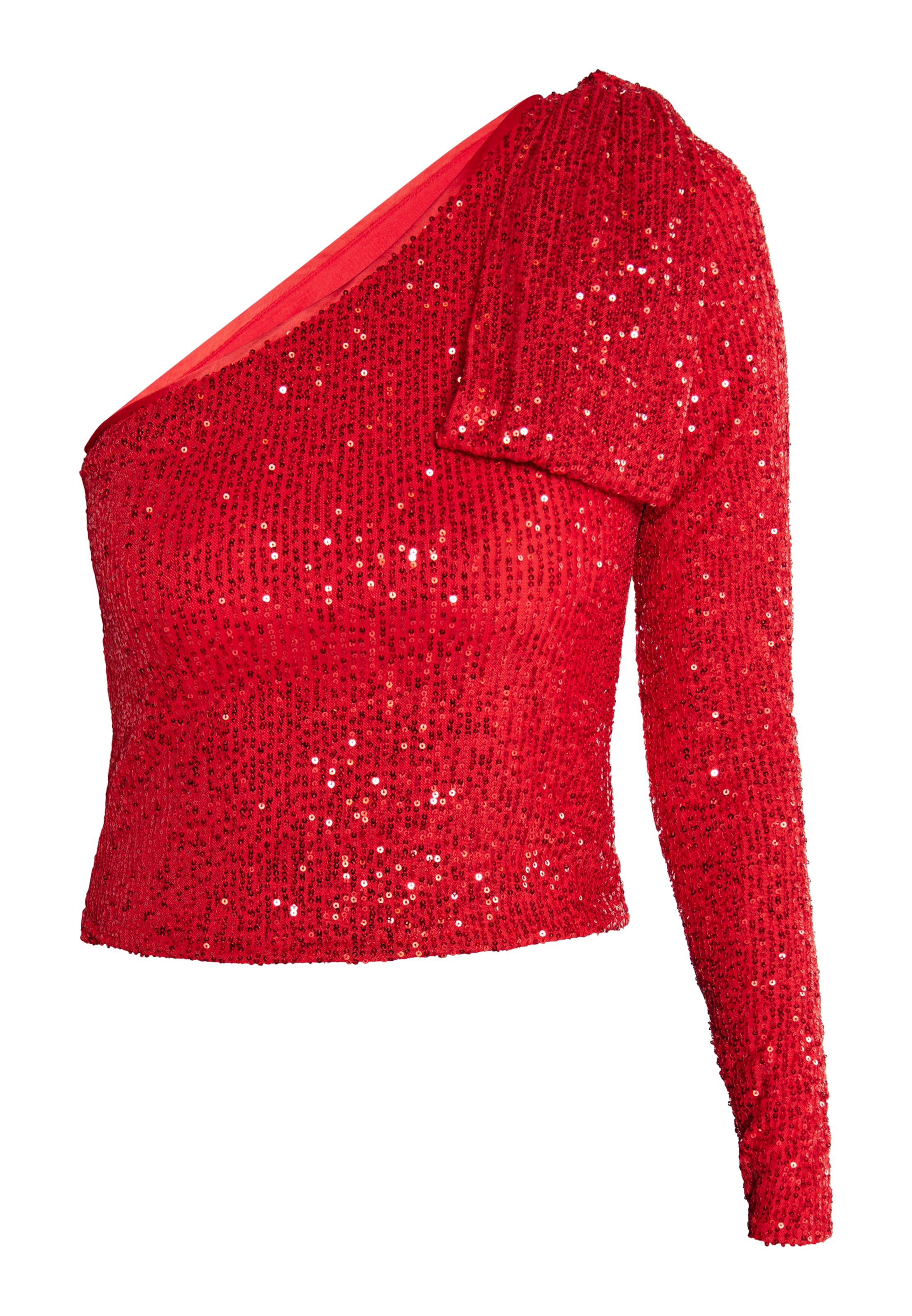 Camicia da donna 'Nascita' di faina in rosso: frontale