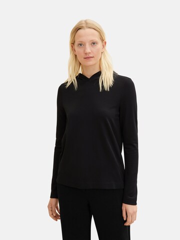 TOM TAILOR Shirt in Black: front