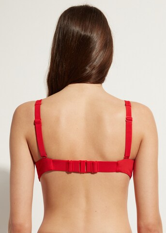 CALZEDONIA T-shirt Bikini Top in Red