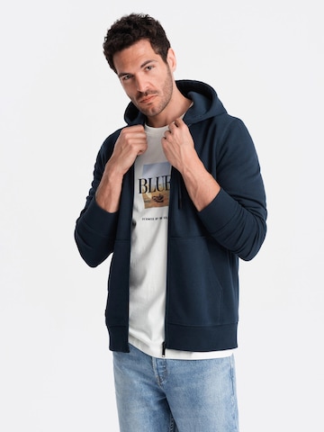 Ombre Sweat jacket 'OM-SSBZ-0160' in Blue: front