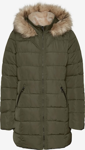Vero Moda Curve Winter Jacket 'Liv' in Green: front