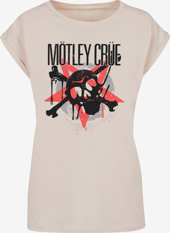 Maglietta 'Motley Crue - Montage Skull' di Merchcode in bianco: frontale