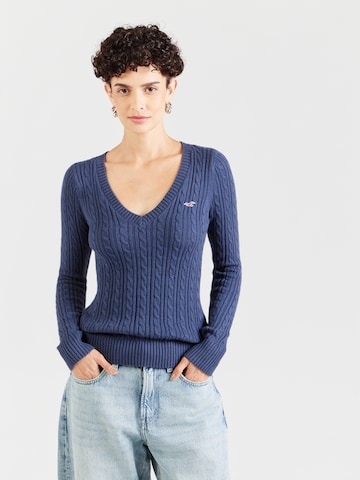 HOLLISTER Πουλόβερ σε μπλε: μπροστά