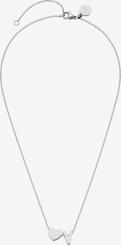 PURELEI - Cadena 'Letter Heart V' en plata: frente