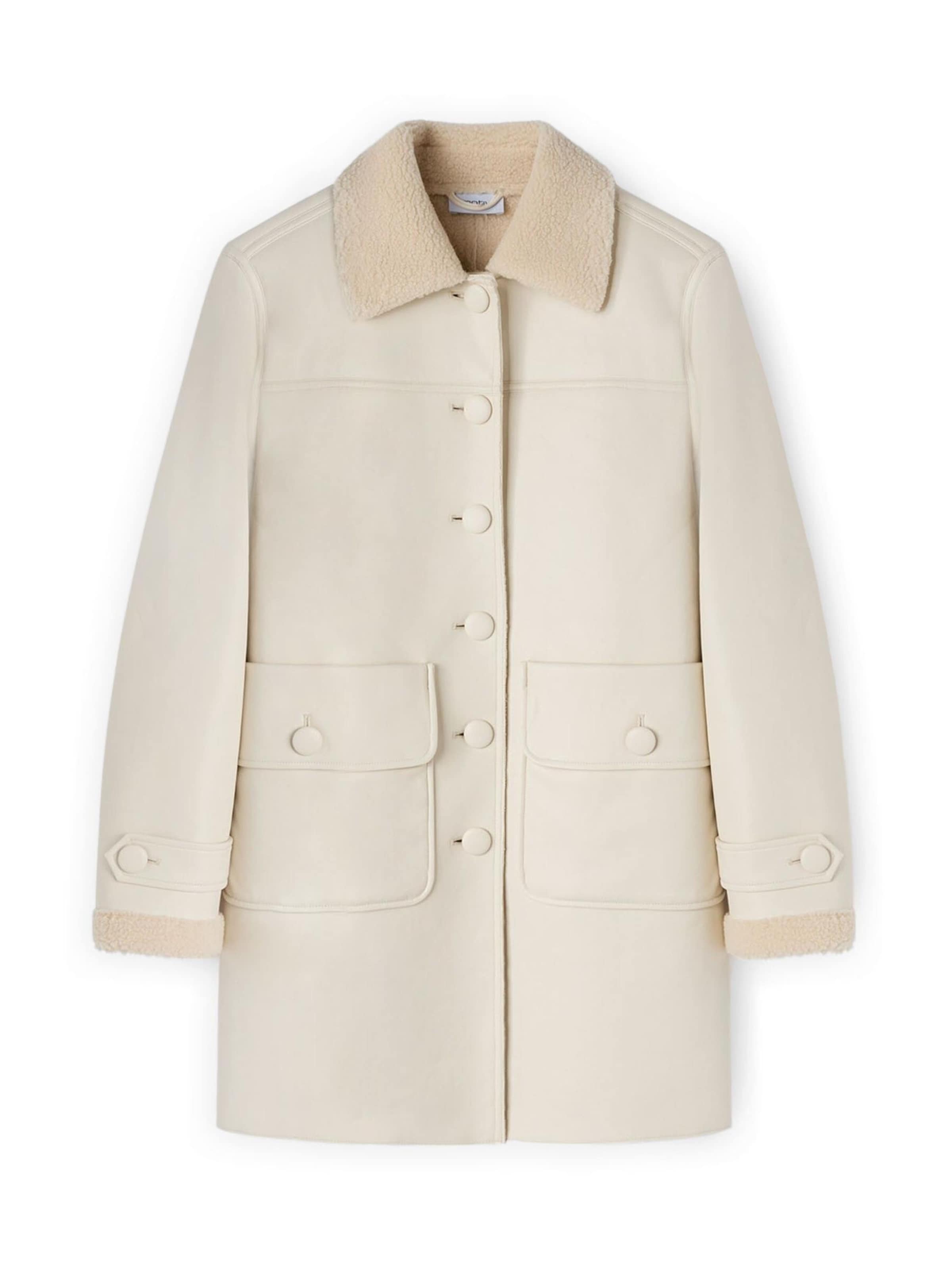 MOTIVI Wintermantel in Wit: voorkant