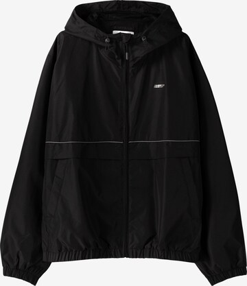 Bershka Between-Season Jacket in Black: front