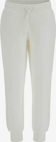 GUESS Slim fit Workout Pants in White: front