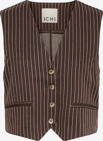 Gilet 'IXKate' ICHI en marron : devant