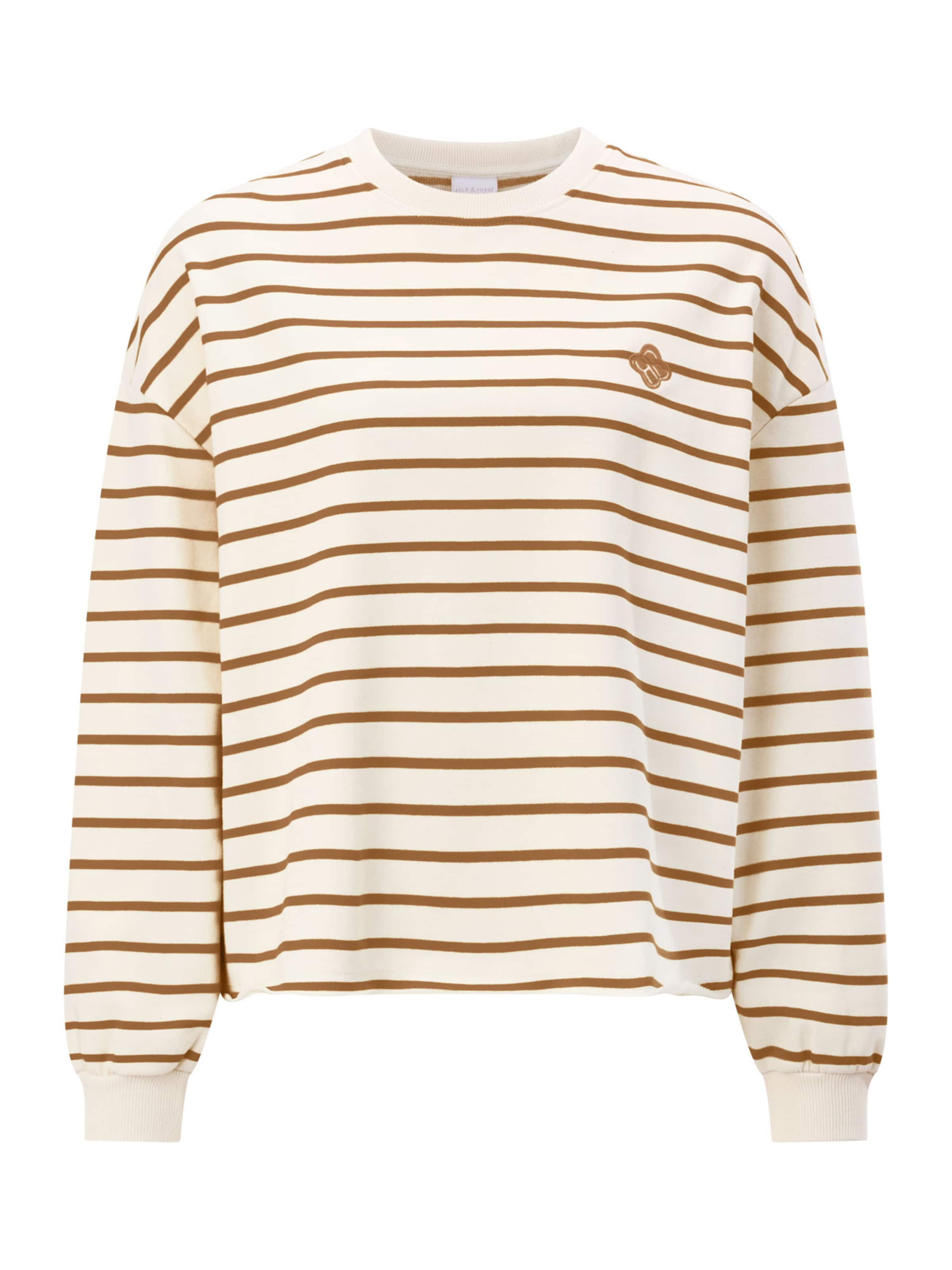 Bluză de molton de la Rich & Royal pe maro: față