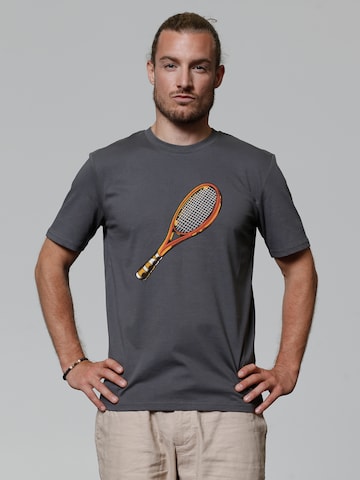 Watapparel Shirt 'Tennisschläger' in Grey: front