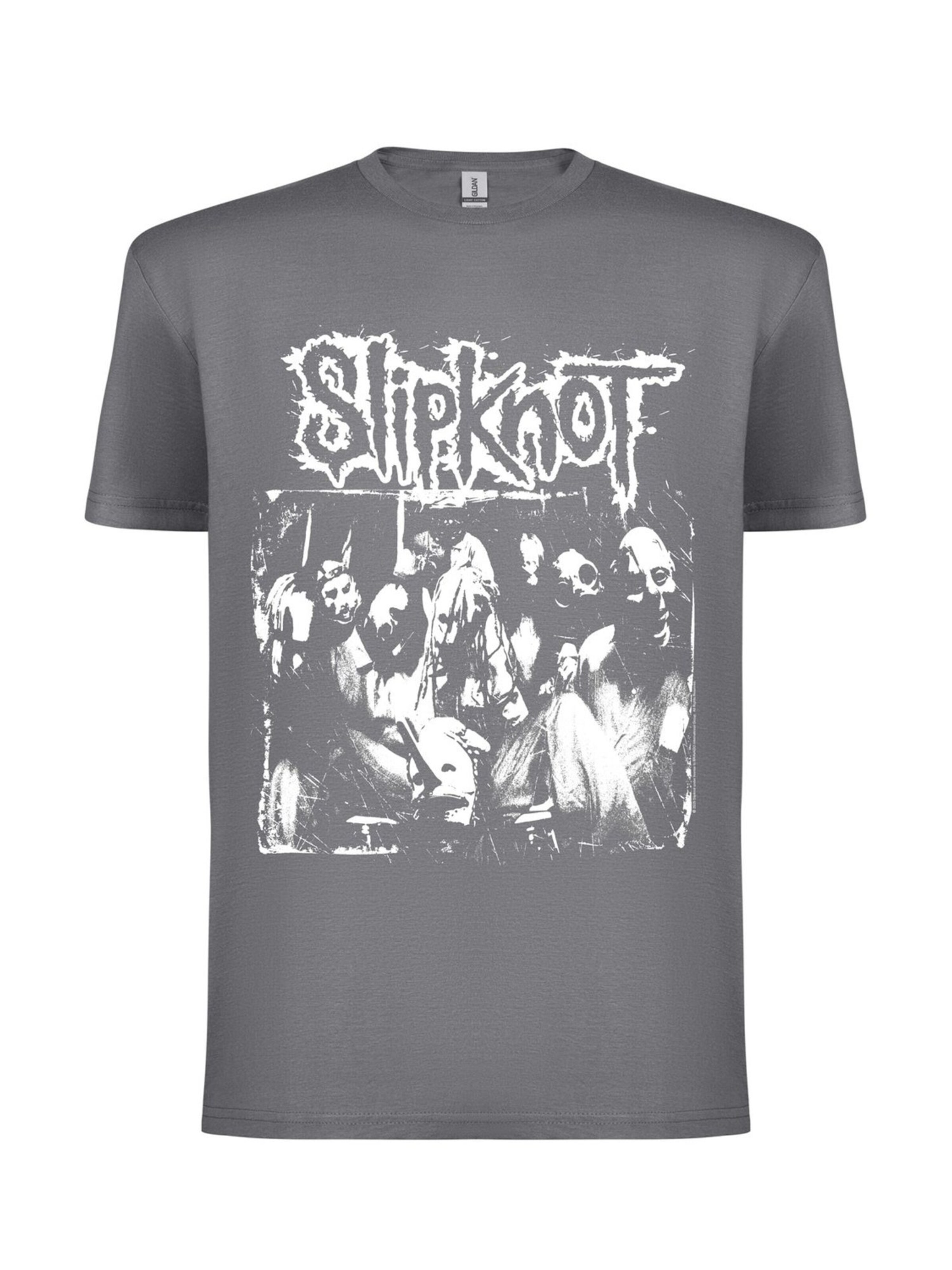 SLIPKNOT Shirt 'Albums Platter' in Grey: front