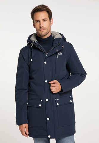 ICEBOUND Winter Parka in Blue: front