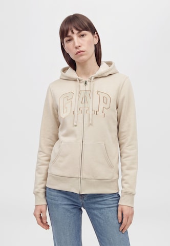 Gap Tall Sweat jacket 'FRANCHISE HERITAGE' in White: front