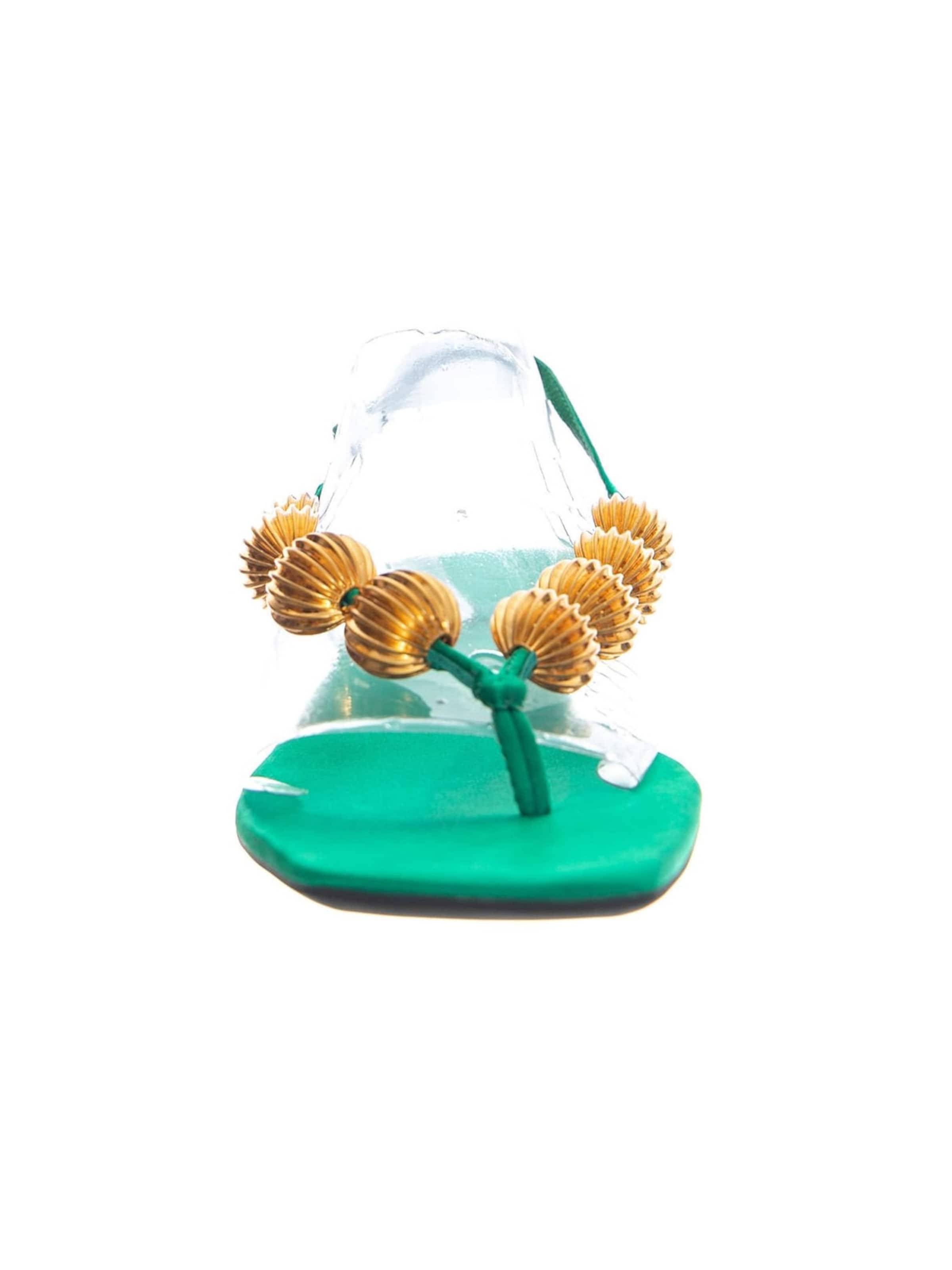Sandalo 'YUCATAN GREEN SATIN GOLD' di Jeffrey Campbell in verde