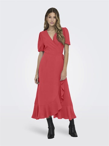 ONLY فستان 'Mette' بلون أحمر: الأمام