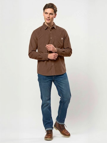 U.S. POLO ASSN. Shirts ' UMDaren ' i brun