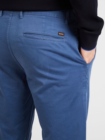 BOSS Orange Slimfit Chino kalhoty – modrá