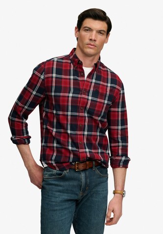 Coupe regular Chemise Superdry & Co en bleu : devant